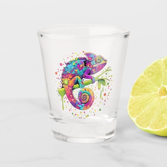 Verre A Shot Style d'aquarelle des teintures Chameleon (Devant)