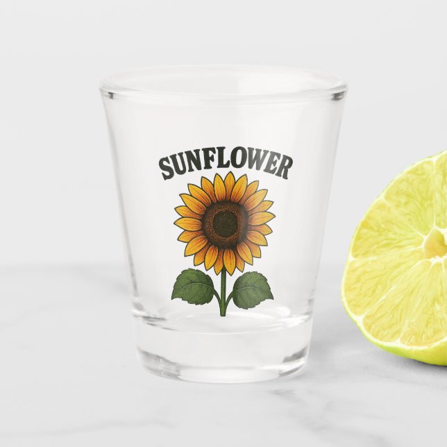 Verre A Shot sunflower Shot glass (Devant)