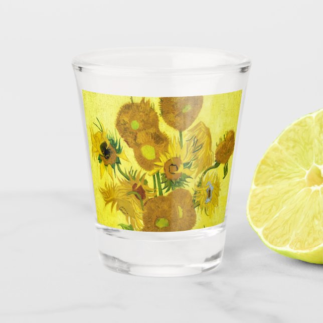 Verre A Shot Sunflowers Vincent van Gogh (Devant)