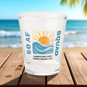 Verre A Shot Sunset Beach 50 AF Crew Jolie Anniversaire