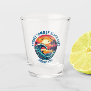 Verre A Shot Sunset Summer Beach Buzz-