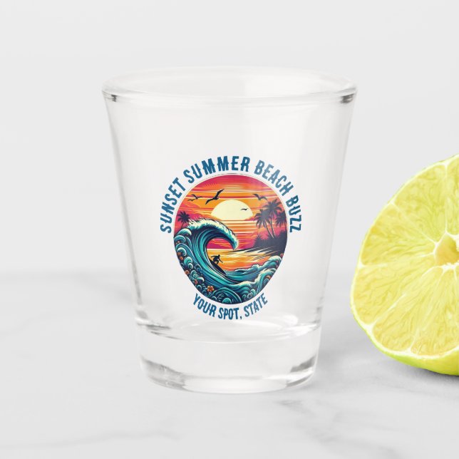 Verre A Shot Sunset Summer Beach Buzz- (Devant)