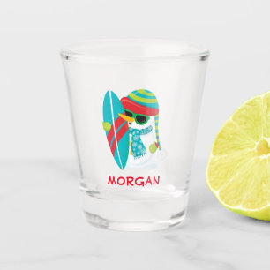 Verre A Shot Surf Snowman