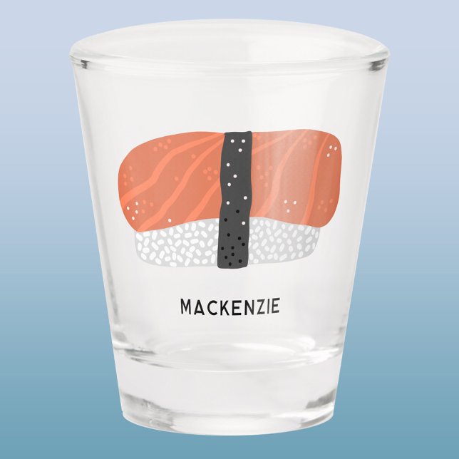Verre A Shot Sushi Nigiri Japonais Art de la nourriture personn (Fun Japanese nigiri sushi food art personalized shot glass)