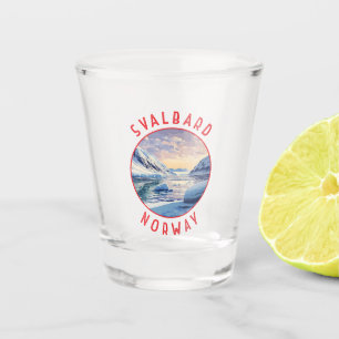 Verre A Shot Svalbard Norvège Cercle en détresse rétro
