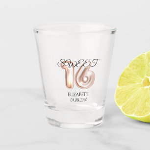 Verre A Shot Sweet 16 or rose
