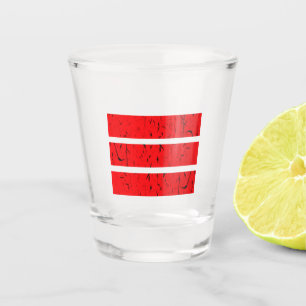 Verre A Shot Symbole cool 3 lignes Uniformité et harmonie col