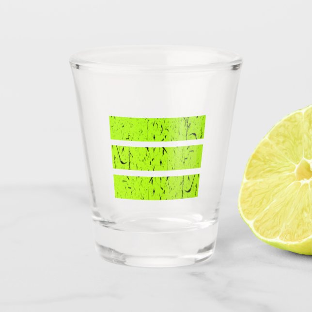 Verre A Shot Symbole cool 3 lignes | Uniformité et harmonie col (Devant)