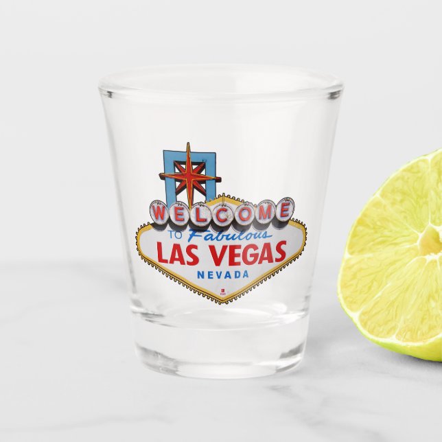 Verre A Shot SYMBOLE DE Las Vegas (Devant)
