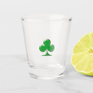 Verre A Shot Symbole de trèfle vert irlandais de la Saint Patr