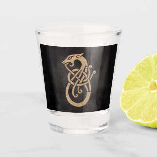 Verre A Shot Symbole du nœud du serpent Viking doré
