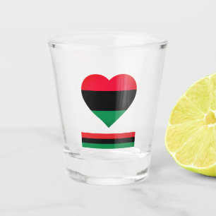 Verre A Shot Symbole panafricain du drapeau et de l'Union / fan