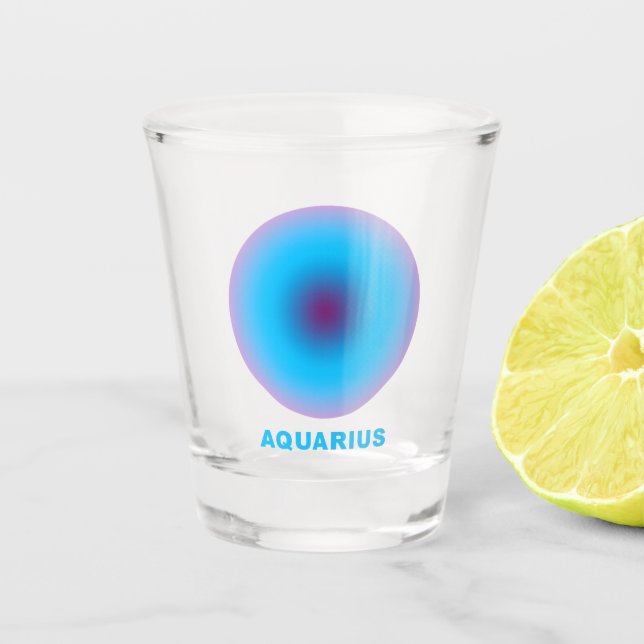 Verre A Shot SYMBOLE Zodiaque Aquarius (Devant)