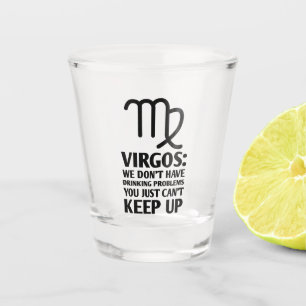 Verre A Shot Sympathique panneau de Zodiaque Virgo buvant l'Hor