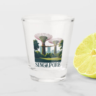 Verre A Shot T-Shirt Jardins de Singapour par la baie