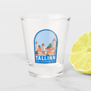 Verre A Shot Tallinn Estonie Retro Travel Art Vintage