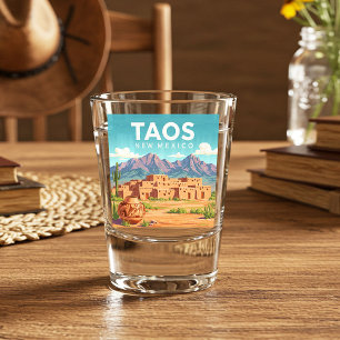 Verre A Shot Taos vintage Nouveau-Mexique