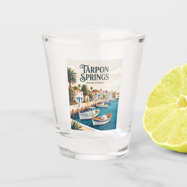 Verre A Shot Tarpon Springs Floride (Devant)
