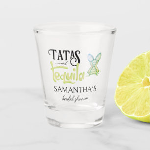 Verre A Shot Tatas & Tequila Fête de Fiançailles Moderne Fiesta