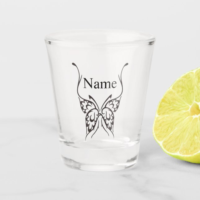 Verre A Shot Tatouage papillon stylisé Thunder_Cove (Devant)