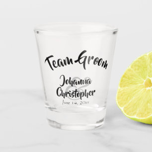 Verre A Shot Team Groom Shotglass Wedding Favor