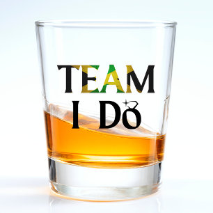 Verre A Shot Team I Do Jamaican Flag Mariage Bachelorette Party