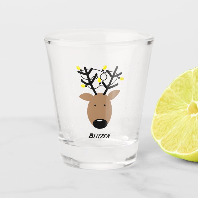 Verre A Shot Team Reindeer - Blitzen (Devant)