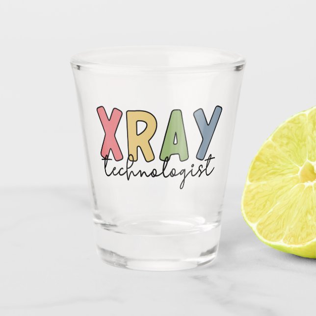 Verre A Shot Technologue Xray Radiologie Technologie X Cadeaux (Devant)