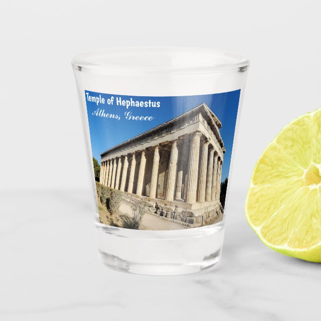 Verre A Shot Temple of Hephaestus Athens Greece Souvenir (Devant)