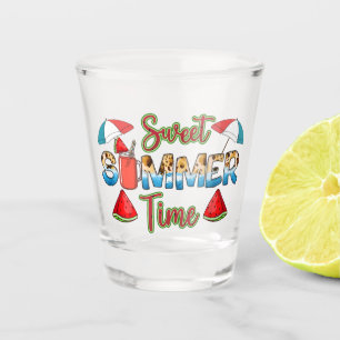 Verre A Shot Temps d'été doux   Coupe de pastèque colorée