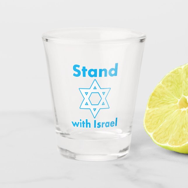 Verre A Shot Tenez-vous avec Israël - Terre sainte juive (Devant)