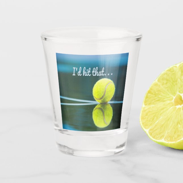 Verre A Shot Tennis-ball je frappais ce cadeau drôle (Devant)