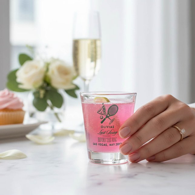 Verre A Shot Tennis Dernier Élan Avant La Bachelorette de l'All (Créateur téléchargé)