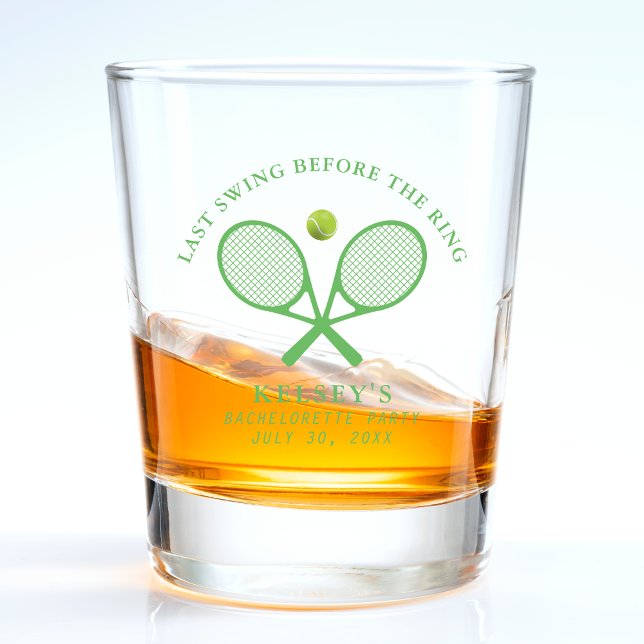 Verre A Shot Tennis Enterrement de Vie de Célibataire Dernier S (Tennis Bachelorette Last Swing Before the Ring Shot Glass
)