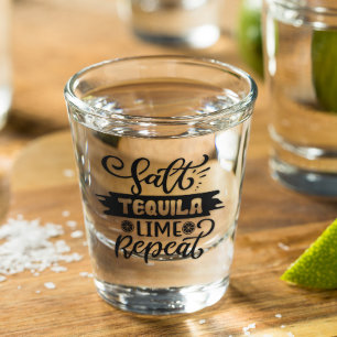 Verre A Shot Tequila au sel Citron Vert Répète
