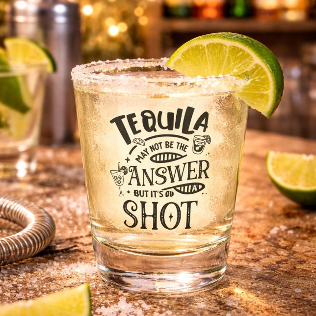 Verre A Shot Tequila drôle n'est peut-être pas la réponse (Créateur téléchargé)