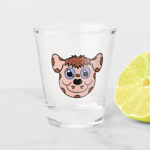 Verre A Shot Tête de chiot de dessin animé