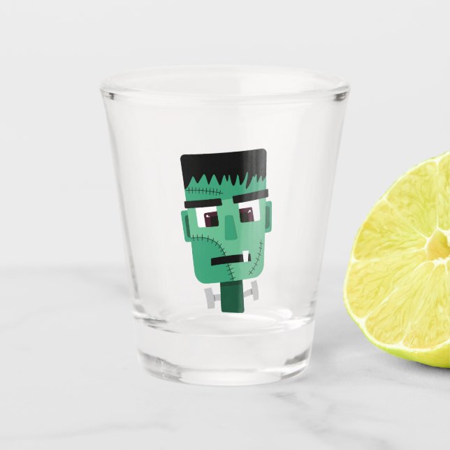 Verre A Shot Tête de monstre de Frankenstein (Devant)