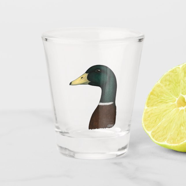 Verre A Shot Tête Mallard Drake (Devant)