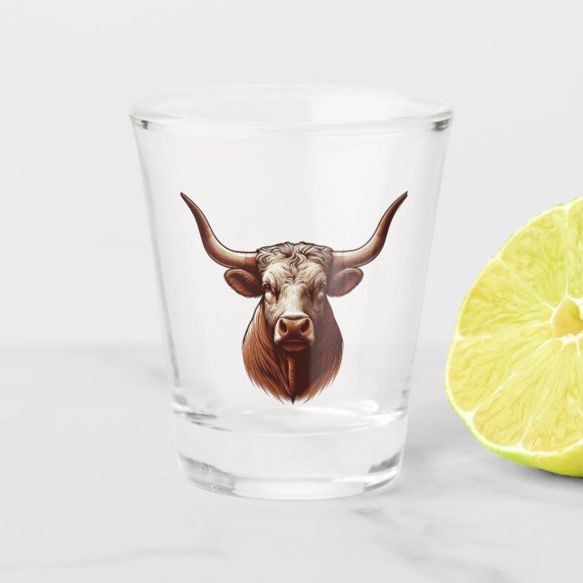 Verre A Shot Texas Longhorn (Devant)