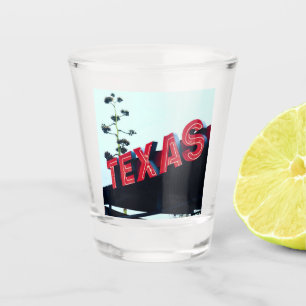 Verre A Shot Texas Red Neon Lights USA Amérique