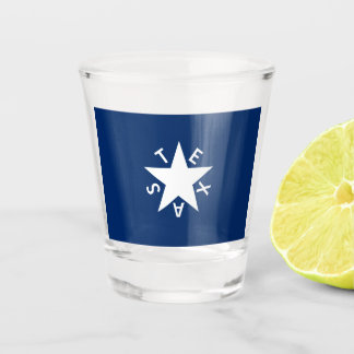 Verre A Shot Texas Republic Drapeau Tiré
