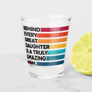 Verre A Shot Texte d'expression de conception mignonne pour la 