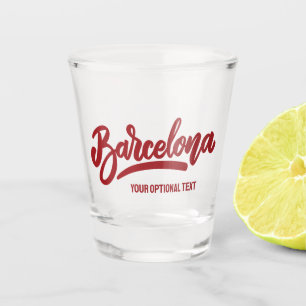 Verre A Shot Texte personnalisé Barcelone