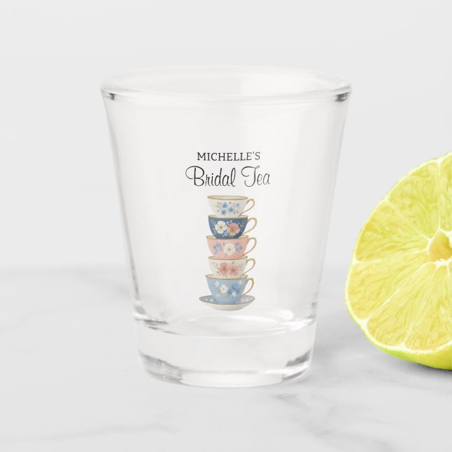 Verre A Shot Thé pour la Douche de Mariée  (Devant)