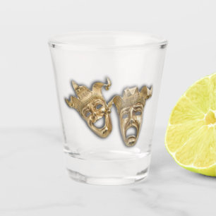 Verre A Shot Théâtre comédie dorée Masques de la tragédie