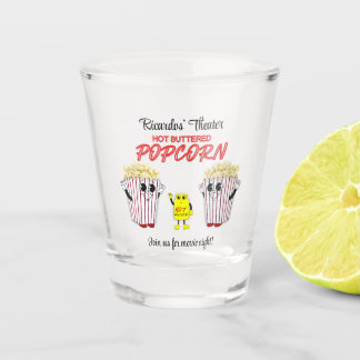 Verre A Shot Théâtre familial de cinéma mascottes de pop-corn a