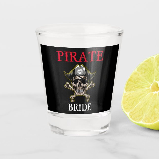 Verre A Shot Thème pirate Fête Adulte BRIDE (Devant)