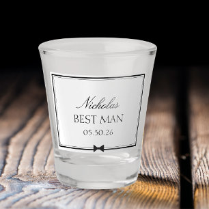 Verre A Shot Tied Noeud Papillon Classique Personnalisé Témoins