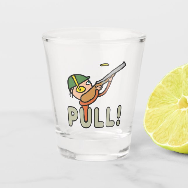 Verre A Shot Tir sur le piège de Pigeon d'argile (Devant)